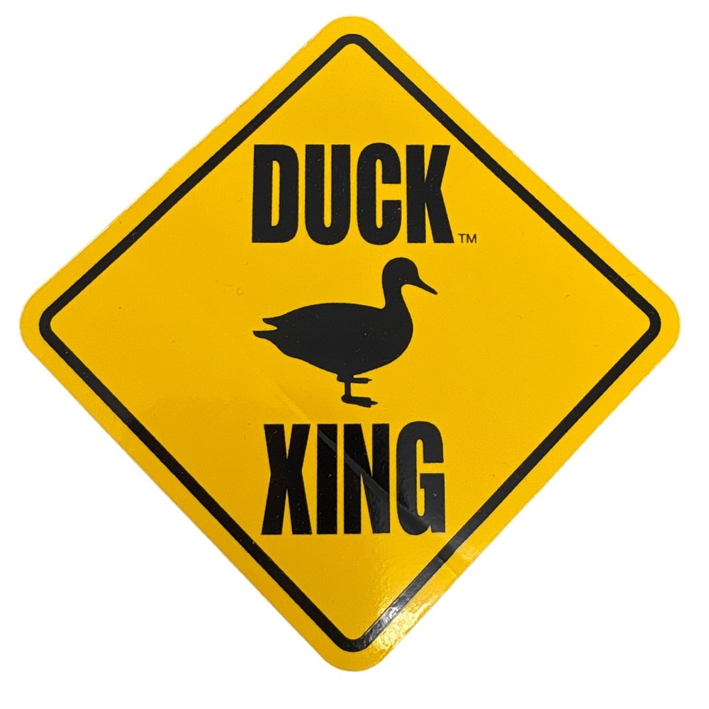 Duck Xing Sign Car‎ Bumper Sticker Funny Novelty Crossing Decal Yellow Crossing